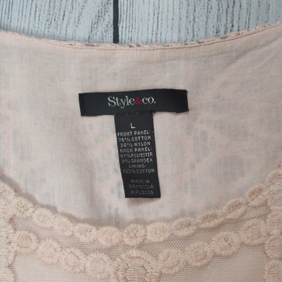 Style & co. Womens Knit Tank Pink Large - Picture 5 of 8